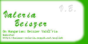 valeria beiszer business card